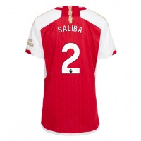 Arsenal William Saliba #2 Kotipaita Naiset 2023-24 Lyhythihainen